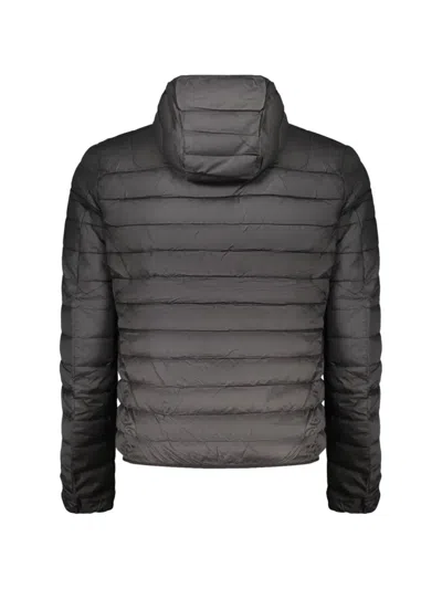 Cavalli Class Hooded Padded Jacket In Black