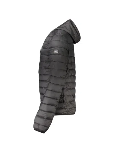 Cavalli Class Hooded Padded Jacket In Black