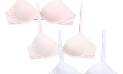 Laura Ashley Kids' Assorted 3-pack Molded Bras In Multi