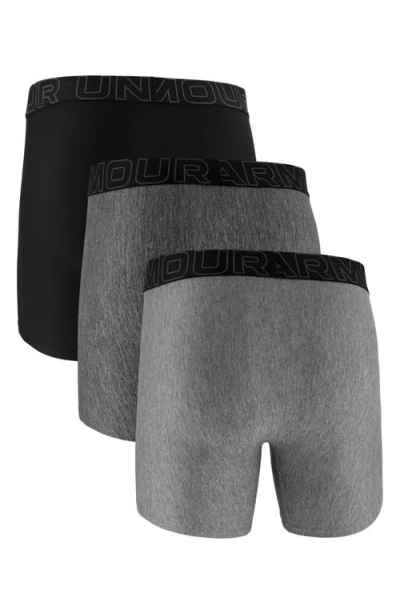 Under Armour 3-pack Performance Tech Solid 9 Boxer Briefs In Gray