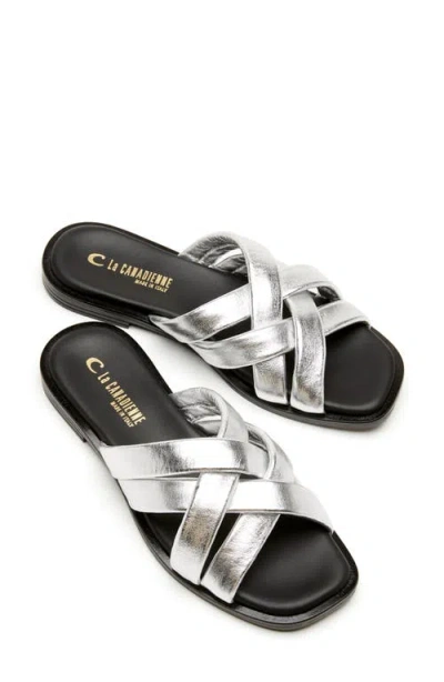 La Canadienne Fox Leather Sandal In Multi