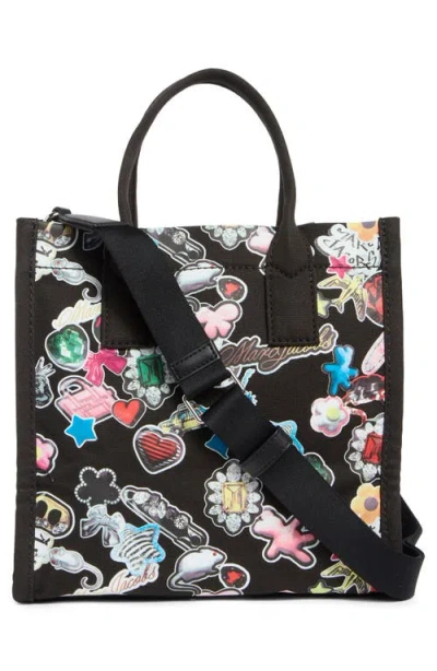 Marc Jacobs Sticker Print Canvas Tote In Multi