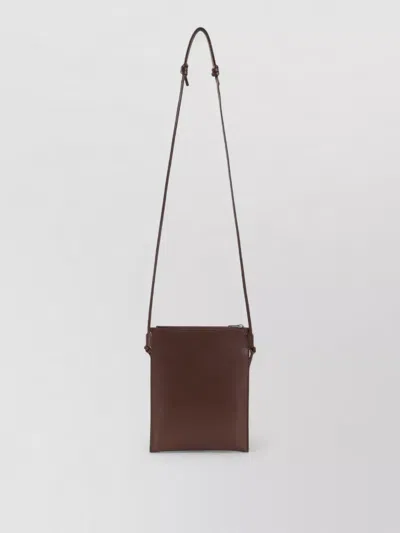 Celine Sharp Pouch Crossbody Bag Adjustable Strap In Brown