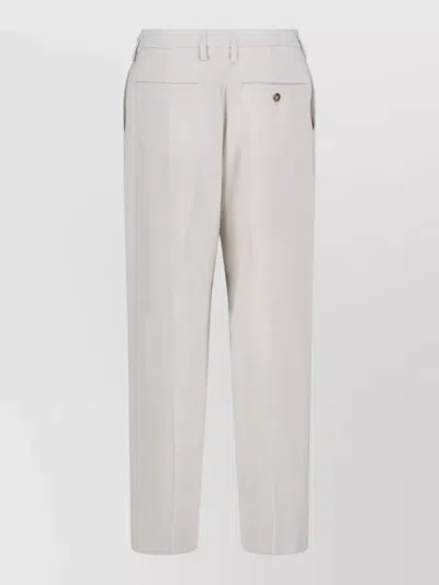Filippa K Tailored Trousers Belt Loops Pleats And Pockets In Gray