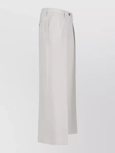 Filippa K Tailored Trousers Belt Loops Pleats And Pockets In Gray