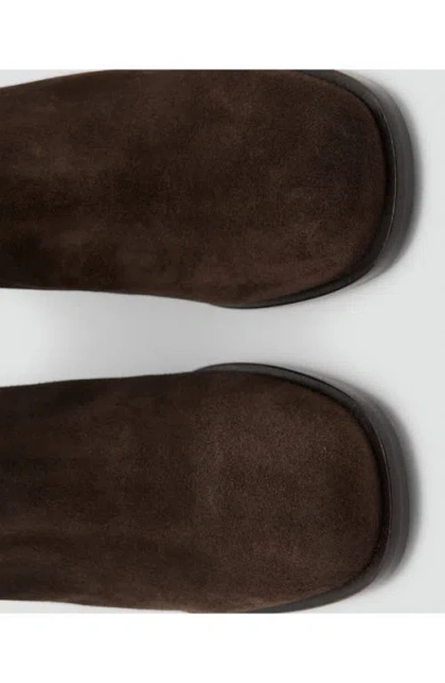 Mango Heel Suede Boots In Brown