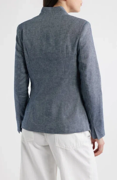 Halogenr Halogen(r) One-button Blazer In Gray