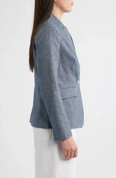 Halogenr Halogen(r) One-button Blazer In Gray