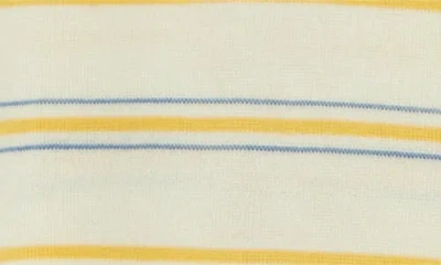 Leset James Stripe Polo In Neutral