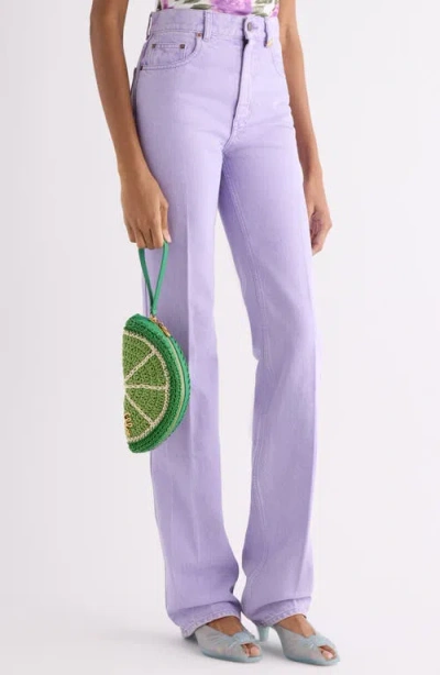 Chloé Chloe Tropicus Lime Braided Waxed Cord Clutch