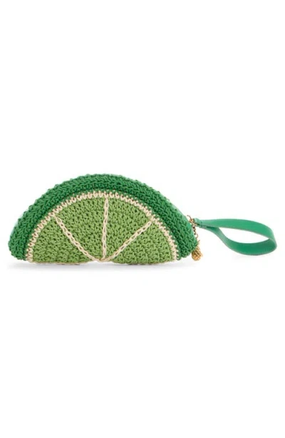 Chloé Chloe Tropicus Lime Braided Waxed Cord Clutch