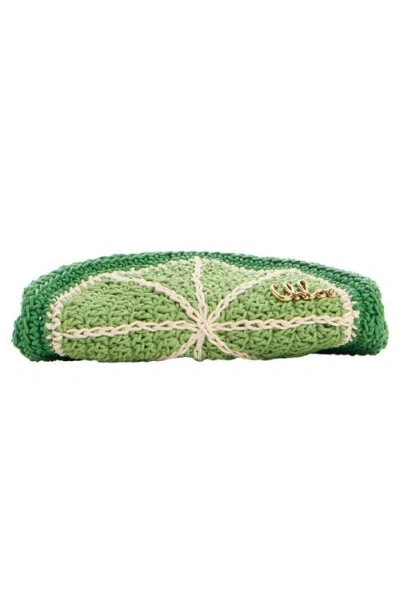 Chloé Chloe Tropicus Lime Braided Waxed Cord Clutch
