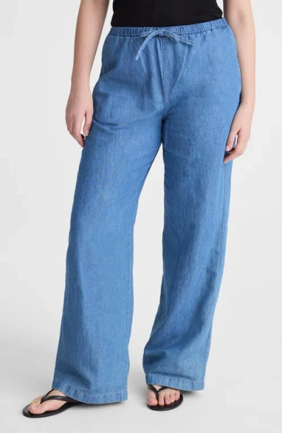 Madewell Denim Pull-on Pants In Blue