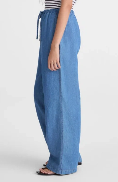 Madewell Denim Pull-on Pants In Blue