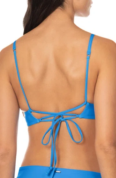 Maaji Blue Parade Reversible Triangle Bikini Top In Multi