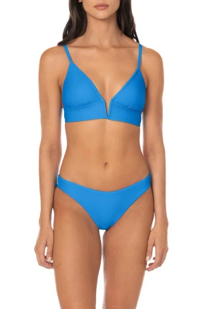 Maaji Blue Parade Reversible Triangle Bikini Top In Multi