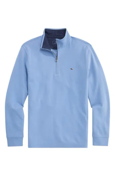 Vineyard Vines Saltwater Quater Zip Pullover In Blue