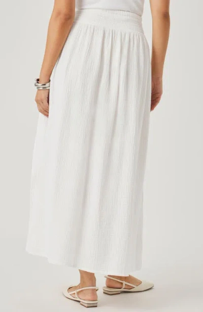 Splendid Melanie Tiered Drawstring Maxi Skirt In White