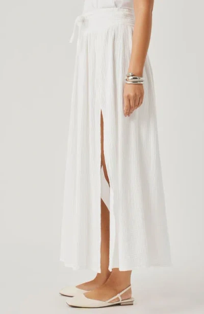Splendid Melanie Tiered Drawstring Maxi Skirt In White