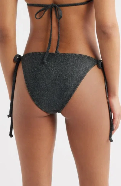 Rag & Bone Rb Miramar Triangle String Bikini Bottom In Black