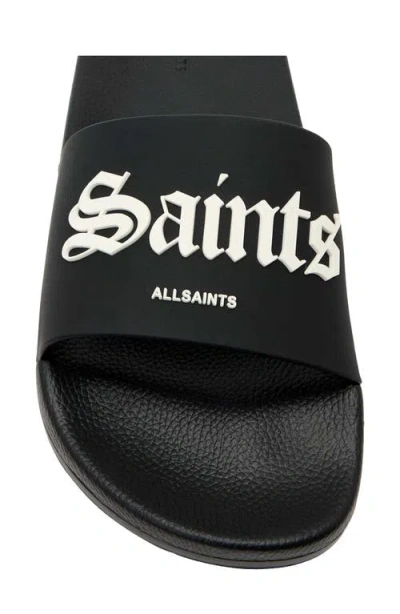 Allsaints Saint Slide Sandal In Black