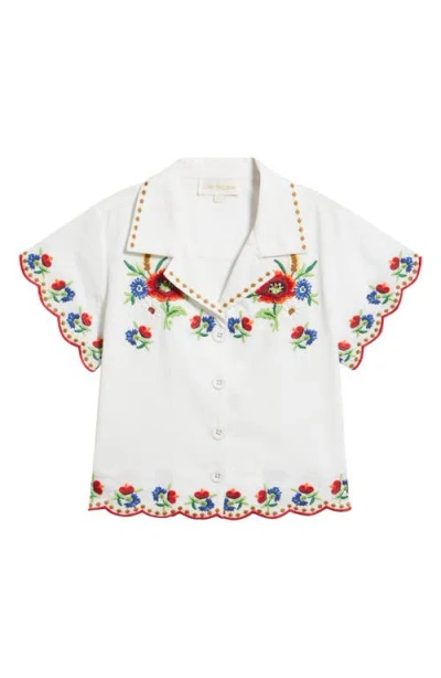 Love The Label Vera Button Down Blouse Top In May Morris Embroider In Multi