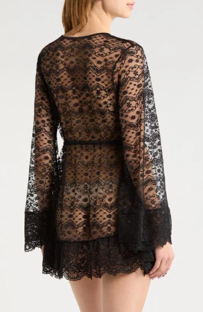 Kilo Brava Embroidered Sheer Mesh Robe In Multi