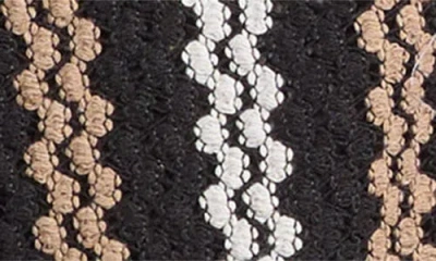 Percival Wade Openwork Stripe Camp Shirt In Multi