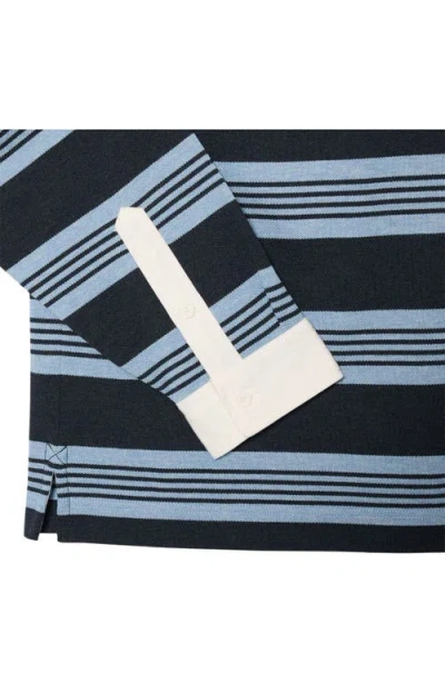 Lacoste Striped Long-sleeve Polo Shirt In Multi