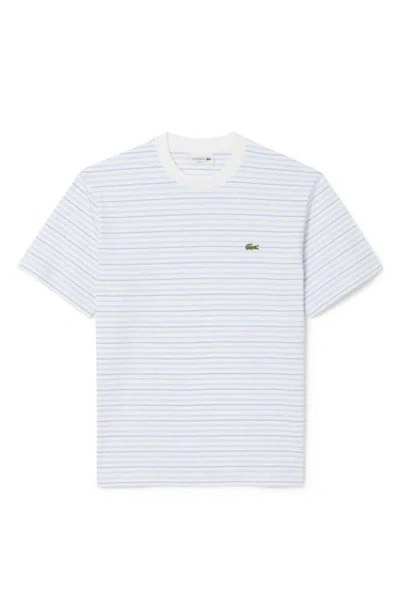 Lacoste Essentials Stripe Cotton T-shirt In Multi