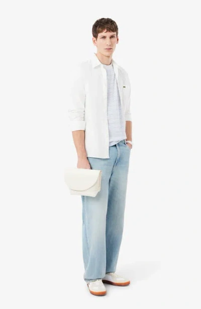 Lacoste Essentials Stripe Cotton T-shirt In Multi