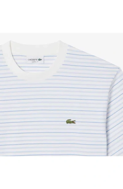 Lacoste Essentials Stripe Cotton T-shirt In Multi