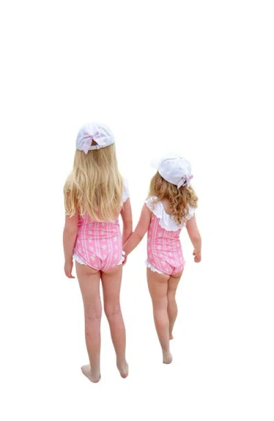 Bits & Bows Mini Twill Bow Baseball Hat In White