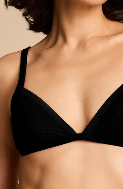 Pepper Triangle Bikini Top In Black