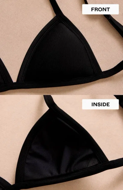 Pepper Triangle Bikini Top In Black