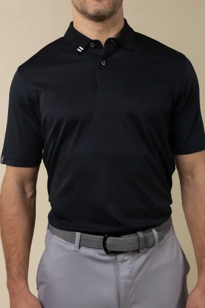 Ashworth Golf 2bar Solid Polo In Black
