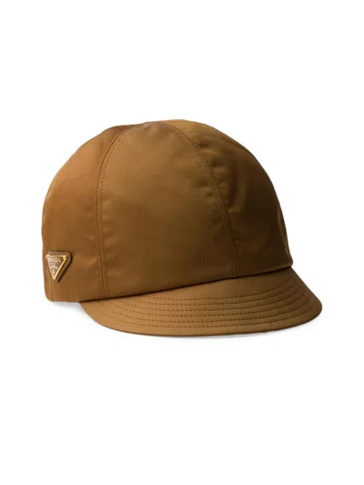 Prada Re-nylon Cap In Brown