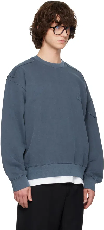 Solid Homme White 'common Object' T-shirt In Blue