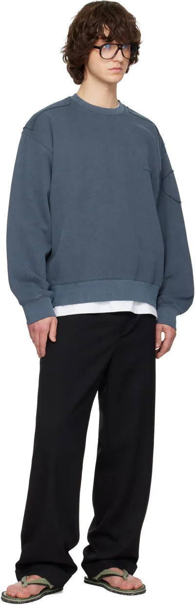 Solid Homme White 'common Object' T-shirt In Blue