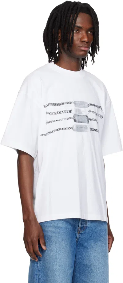 Alexander Wang White Oversized Graphic T-shirt In White