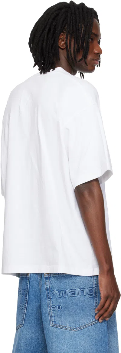 Alexander Wang White Oversized Graphic T-shirt In White