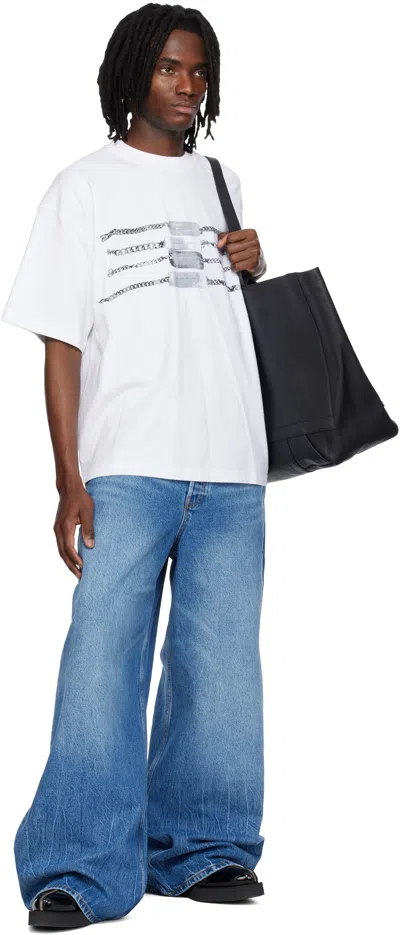 Alexander Wang White Oversized Graphic T-shirt In White