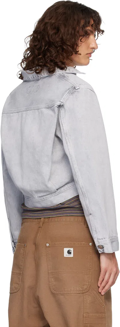 Carhartt Arca Buttoned Pocket Denim Jacket In Gray