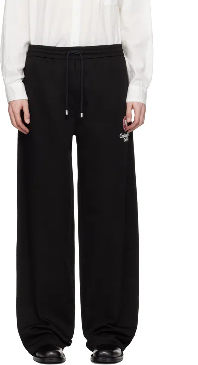 Amiri Cotton Relaxed Logo Sweatpants In Black