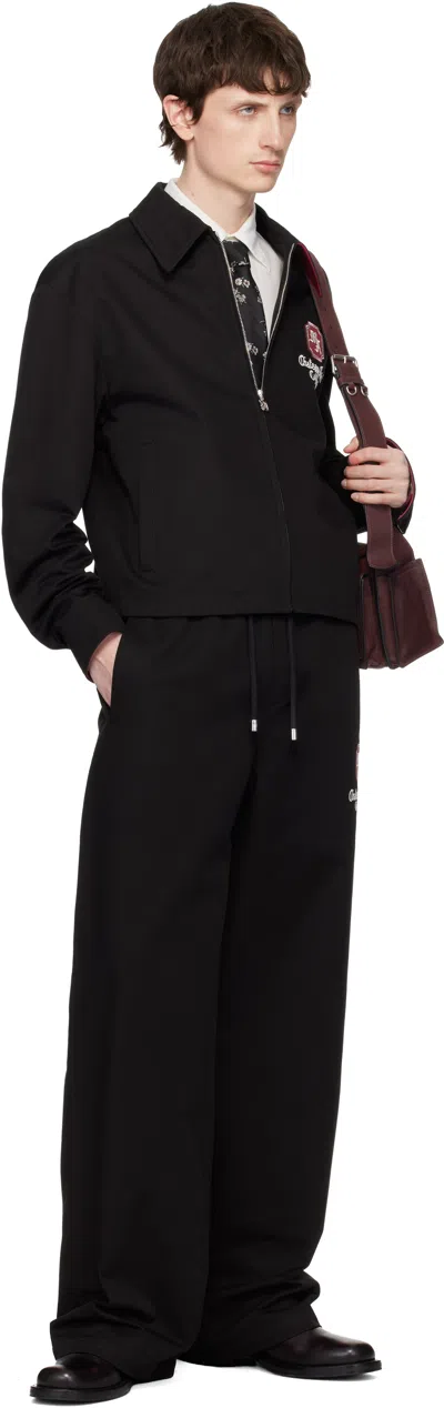 Amiri Cotton Relaxed Logo Sweatpants In Black