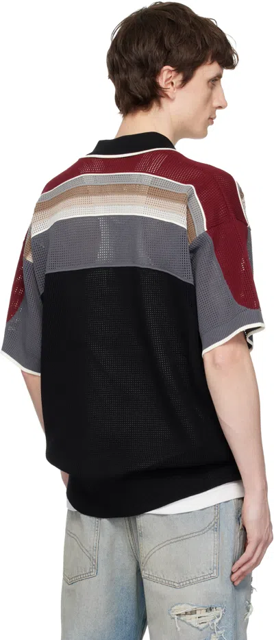Amiri Men & Apos;s Knit Ma Icon Applique Short-sleeve Shirt In Black