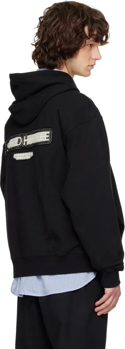 Solid Homme Black Solid Back Logo Hoodie In Black