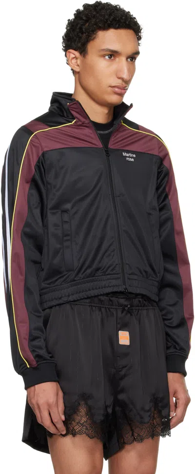 Martine Rose Shrunken Tech Jacket Contrast Trim Design In Black