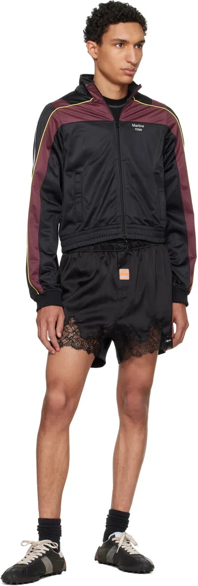 Martine Rose Shrunken Tech Jacket Contrast Trim Design In Black