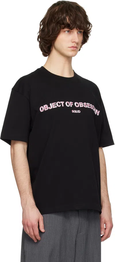 Solid Homme Object Lettering T-shirt In Black